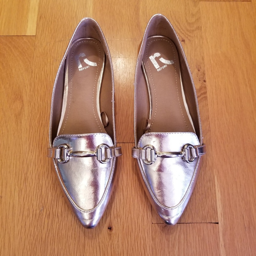 NWOT Report Rose Gold Flats
